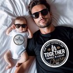 Personalizado Nuestro Primer Día del Padre Juntos Salud 100% Algodón Camiseta Bebé Onesie Conjunto a Juego Día del Padre para el Nuevo Papá Bebé