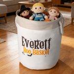 Personalised Bat Spider Hat Boo Basket Design Sweets Basket with Name Halloween Trick or Treat Activity Gift for Kids Teens