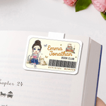 Personalizzato Cartoon lettura personaggio magnetico segnalibro clip con nome e cognome lettura Forniture regalo di compleanno per gli amanti del libro Bookworms