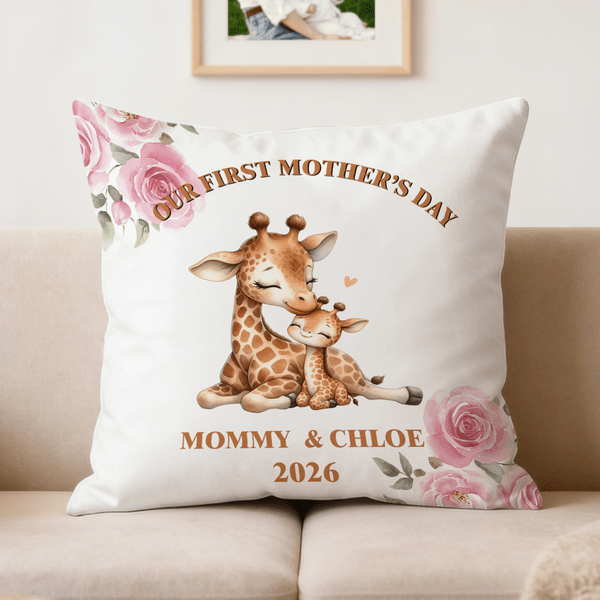 Taie d'oreiller personnalisée avec nom et année Cadeau d'anniversaire pour la fête des mères