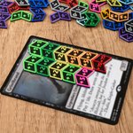 Personalisierte Kompatibel mit MTG Fraktion Totems Macht Zähigkeit Zähler hölzerne Aufbewahrungsbox Set mit Namen TCG Zubehör Geschenk für Planeswalkers