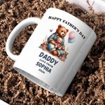 Tazza in ceramica personalizzata con nome per la festa del papà, regalo di compleanno per papà e nonno.