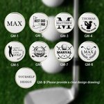 Personalized Stainless Steel Monogram Magnetic Divot Repair Tool Ball Marker Set Hat Clip with Case Father’s Day Birthday Gift for Golf Lover