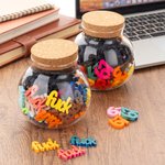Personalizzato divertente colorato Fuck Blocks vetro barattolo Home Decor Party Favor regalo per gli amici