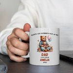 Tazza in ceramica personalizzata con nome per la festa del papà, regalo di compleanno per papà e nonno.