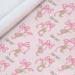 Personalisierte Hase Bogen Geschenkpapier mit Namen Satz von 3 Ostern Party Favors Geschenk für Kinder