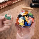 Personalizzato divertente colorato Fuck Blocks vetro barattolo Home Decor Party Favor regalo per gli amici