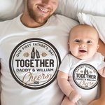 Personalizado Nuestro Primer Día del Padre Juntos Salud 100% Algodón Camiseta Bebé Onesie Conjunto a Juego Día del Padre para el Nuevo Papá Bebé