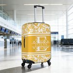 Personalized Multicolor Floral Design 18-32 Inches Luggage Cover with Initial and Name Travel Accessories Birthday Gift for Travel Lovers Friends