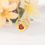 Personalisierte Liebe Schloss Herz Birthstone Medaillon Halskette mit Namen zierlichen Schmuck Geburtstag Jahrestag Geschenk für Frauen