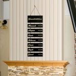 Personalised 1-18 Grandchildren Names Wooden Sign with Dates Home Decor Father's Day Mother's Day Gift for Grandparents Family