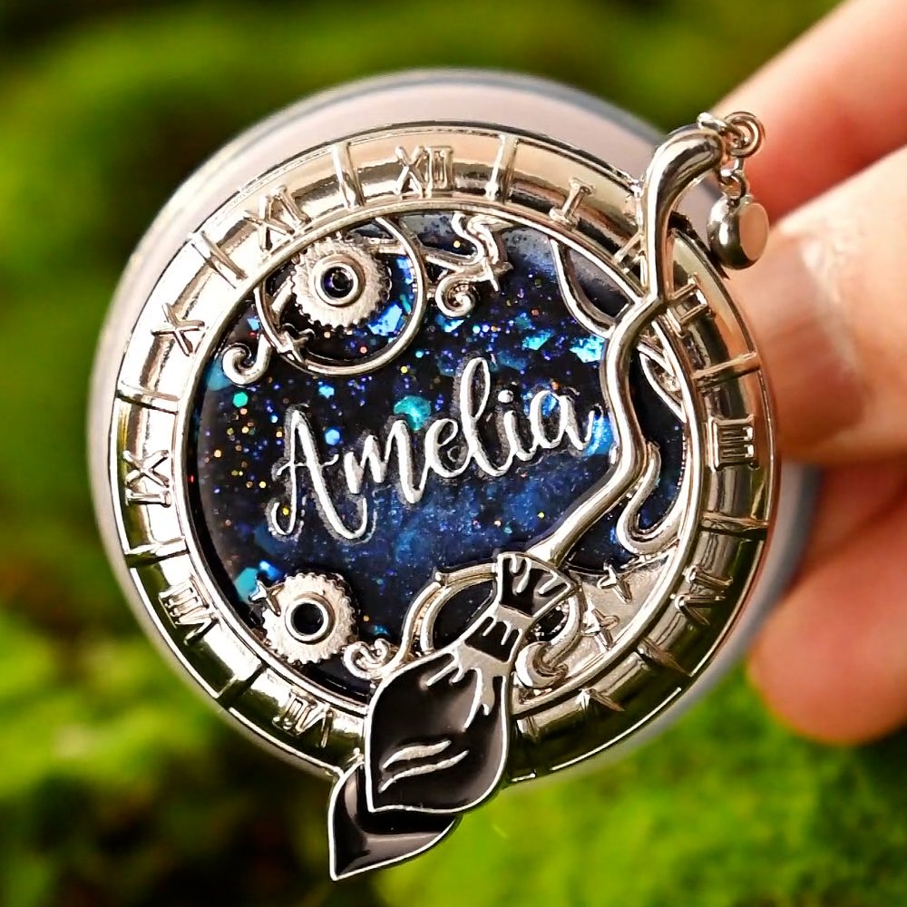 Personalised Good Witch and Wicked Witch Design Magic Liquid Glitter Acrylic Magsafe Phone Grip Stand Holder with Name Birthday Gift for Women Friends 9