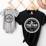 Personalizado Nuestro Primer Día del Padre Juntos Salud 100% Algodón Camiseta Bebé Onesie Conjunto a Juego Día del Padre para el Nuevo Papá Bebé