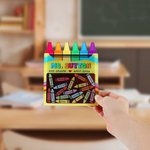 Personalized Crayon Teacher Shaker Magnet with Name and Year Back to School Teacher Appreciation Week Gift for Teachers