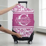 Personalized Multicolor Floral Design 18-32 Inches Luggage Cover with Initial and Name Travel Accessories Birthday Gift for Travel Lovers Friends