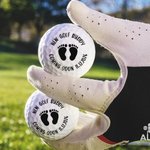 Spersonalizowana piłeczka golfowa New Golf Buddy Baby Footprints Ogłoszenie ciąży Piłka golfowa z datą Śmieszny prezent urodzinowy na Dzień Ojca dla Taty Dziadka