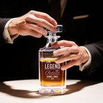 Personalised The Legend Has Retired Whiskey Decanter Glass with Date and Name Retirement Christmas Gift for Grandad