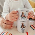 Tazza in ceramica personalizzata con nome per la festa del papà, regalo di compleanno per papà e nonno.