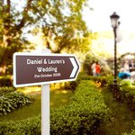 Personalized Metal Arrow Wedding Sign with Text Wedding Reception Signage Direction Preparing Gift for Newlyweds