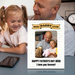 Personlig bästa pappa pappa farfar någonsin ABS byggklossar pussel med foto och 1-2 texter fars dag födelsedag jubileumsgåva för pappa farfar