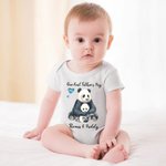 Onesie T-shirt Personnalisé avec Noms Papa et Bébé Thème Our First Father's Day Cadeau Fête des Pères pour Nouveau Papa Bébé Nouveau-né