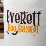 Personalised Bat Spider Hat Boo Basket Design Sweets Basket with Name Halloween Trick or Treat Activity Gift for Kids Teens