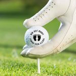 Spersonalizowana piłeczka golfowa New Golf Buddy Baby Footprints Ogłoszenie ciąży Piłka golfowa z datą Śmieszny prezent urodzinowy na Dzień Ojca dla Taty Dziadka