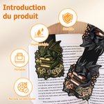 Marque-page magnétique personnalisé avec nom et motif - Desgin dragon de livre - Cadeau d'anniversaire pour les amoureux de lecture