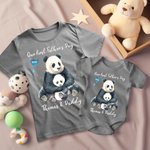 Onesie T-shirt Personnalisé avec Noms Papa et Bébé Thème Our First Father's Day Cadeau Fête des Pères pour Nouveau Papa Bébé Nouveau-né