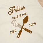 Gepersonaliseerd Geborduurd Bak Thema Multicolor Verstelbaar Linnen Schort met Zak en Naam Verjaardagsgeschenk voor Kookliefhebbers