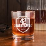 Gepersonaliseerde Luxe 10oz Naam Whiskeyglas met Jaar en Tekst Pensioen Vaderdag Cadeau voor Man Wijnliefhebber
