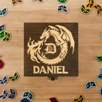 Personalisierte Kompatibel mit MTG Fraktion Totems Macht Zähigkeit Zähler hölzerne Aufbewahrungsbox Set mit Namen TCG Zubehör Geschenk für Planeswalkers