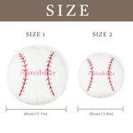 Personalised Embroideried Baseball Basketball Sport Balls Soft Cushion with Name Home Decor Birthday Gift for Football Volleyball Soccer Player