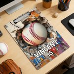 Personalized Ball Sport Design Clipboard with Low Profile Clip and Name Daily Use Birthday Gift for Coach Ball Sport Lover