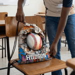 Pelota Deportiva Personalizada Cordón Mochila de Playa Bolsa de Cuerdas con Nombre y Número Actividades al Aire Libre Regalo de Cumpleaños para los Amantes del Deporte