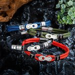 Gepersonaliseerde fietsketting kraal armband met gegraveerde familienaam verjaardag vaderdag cadeau voor man