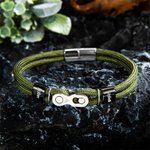 Gepersonaliseerde fietsketting kraal armband met gegraveerde familienaam verjaardag vaderdag cadeau voor man