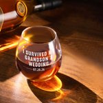 Personalised I Survived My Daughter's Wedding Whisky Bourbon Glasses with Laser Engraved Name Wedding Gift for Family Friend