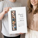 Personalised Couple Photo Poster Frameless Framed Painting with Name and Text Home Decor Anniversary Wedding Gift for Couple