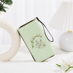 Portafoglio a mano personalizzato in pelle PU con cinturino da polso, scomparti multipli e nome, regalo di compleanno per la mamma e la nonna.