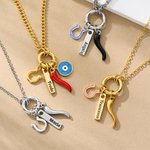 Personlig Chili Hästsko Lucky Amulet Charm Halsband med Namn Smycken Födelsedag Jubileum Semestergåva till Honom Henne