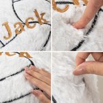Personalised Embroideried Baseball Basketball Sport Balls Soft Cushion with Name Home Decor Birthday Gift for Football Volleyball Soccer Player