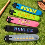 Henkilökohtainen Jäätelö Rainbow Baseball Bat Cover koukku ja silmukka Urheilu Essential Game Day syntymäpäivälahja Baseball-pelaajille