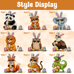 Personalised Don't Touch My Easter Eggs Animal Reusable Canvas Bag with Name Daily Use Easter Gift for Kids Women