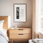 Personalised Couple Photo Poster Frameless Framed Painting with Name and Text Home Decor Anniversary Wedding Gift for Couple
