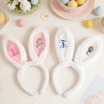Personalised Cute Beatrix Potter Peter Rabbit Bunny Ears Plush Headband with Initial Hair Accessory Themed Event Easter Party Gift for Family Kids