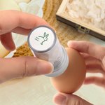 Personalisierter Stempel für Ostereier mit Osterhasen-Motiv und Wunschtext inklusive Tinte optional mit Holzbox Ostern Geschenk für Familie und Kinder