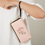 Portafoglio a mano personalizzato in pelle PU con cinturino da polso, scomparti multipli e nome, regalo di compleanno per la mamma e la nonna.