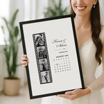 Personalised Couple Photo Poster Frameless Framed Painting with Name and Text Home Decor Anniversary Wedding Gift for Couple
