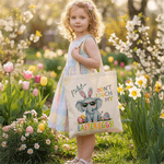 Personalised Don't Touch My Easter Eggs Animal Reusable Canvas Bag with Name Daily Use Easter Gift for Kids Women